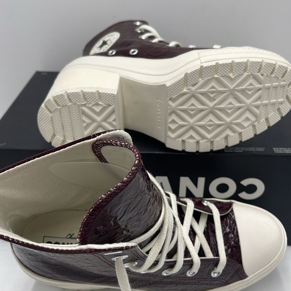 Converse WMNS High-Top Heeled Platform Sneakers CHUCK 70 DE LUXE HEEL HI BOOTS - Picture 4 of 16